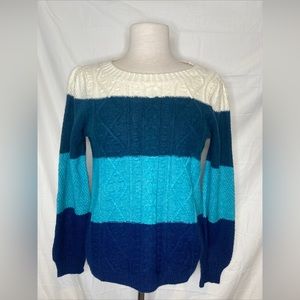 St. John’s Bay Sweater Women’s Small Blue Striped